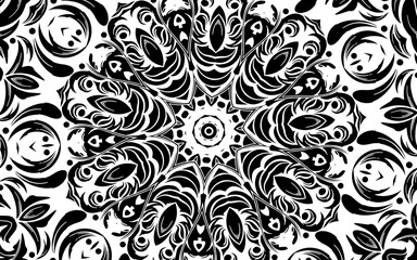Abstract kaleidoscope background. Unique mandala design