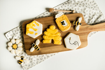 Honey Bee Themed Royal Iced Cookies