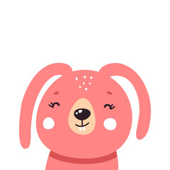 White Easter bunny. Easter bunny on a white background