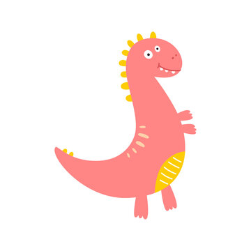 Cute dinosaur drawn as vector for kids fashion