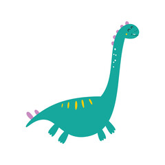 Cute dinosaur drawn as vector for kids fashion