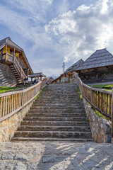 wooden bridge in the village