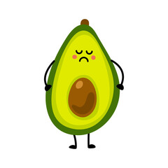 Avocado icon. Flat illustration of avocado vector icon isolated on white background