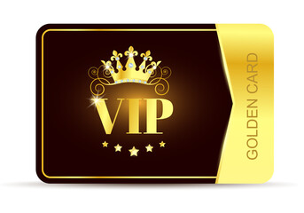 Golden VIP card 
