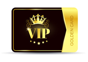 Golden VIP card
