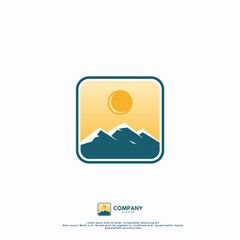 Outdoors Mountain Logo Design Emblem