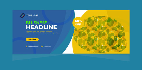 Digital marketing Facebook cover and web banner template 