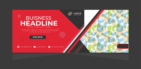 Digital marketing Facebook cover and web banner template 