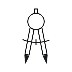 Compass architect icon. Compass architect symbol vektor elements for infographic web.