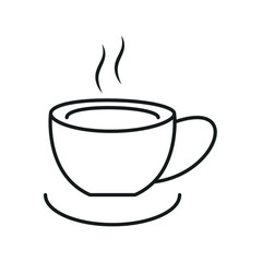 Obraz premium Cup of coffee icon. Cup of coffee symbol vektor elements for infographic web.