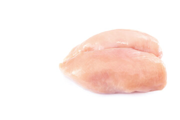 chicken fillet isolated on white background.
