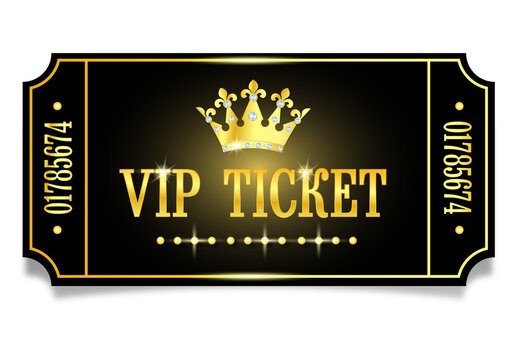 Golden VIP ticket. Admit one ticket