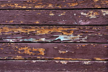 Old boards, paint peeling off.