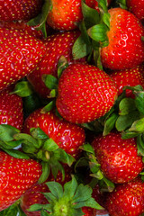 strawberries on the foreground