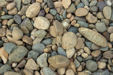 Background from stones. Gravel with large natural stones