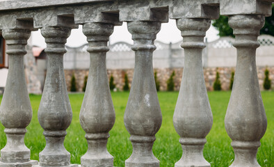 Fence, fence balustrade in baroque style