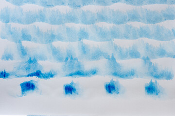 patterned background in cobalt blue watercolor - applied randomly with the flat side of a bristle...