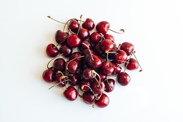 cherry on a white background