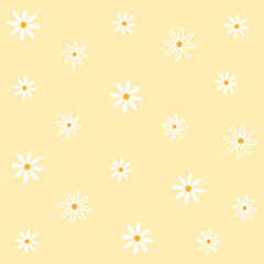 daisies. seamless pattern. floral background