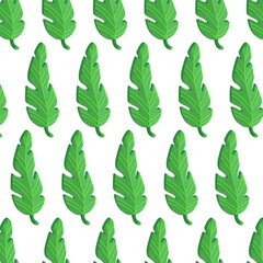 Vector illustration of a tropical leaf pattern. In botany, the outer organ of a plant whose main functions are photosynthesis, gas exchange, and transpiration.
