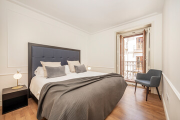 Modern double room for vacation rental in a 200-year-old building