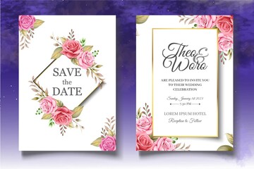 Beautiful Floral Wedding Card Theme