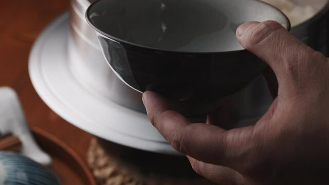 羽釜でご飯を炊く