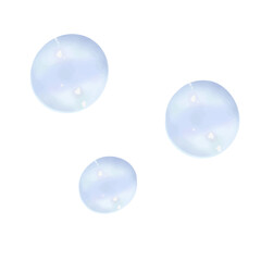 Illustration of soap bubbles (white background, vector, cut out)