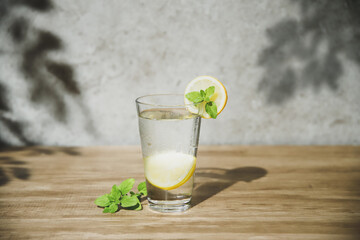 夏の木洩れ日とレモン水