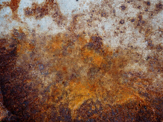 Flash rust on Zinc sheet, Galvanized sheets rough surface wall texture material background