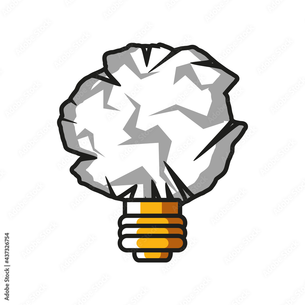 Sticker bulb paper idea