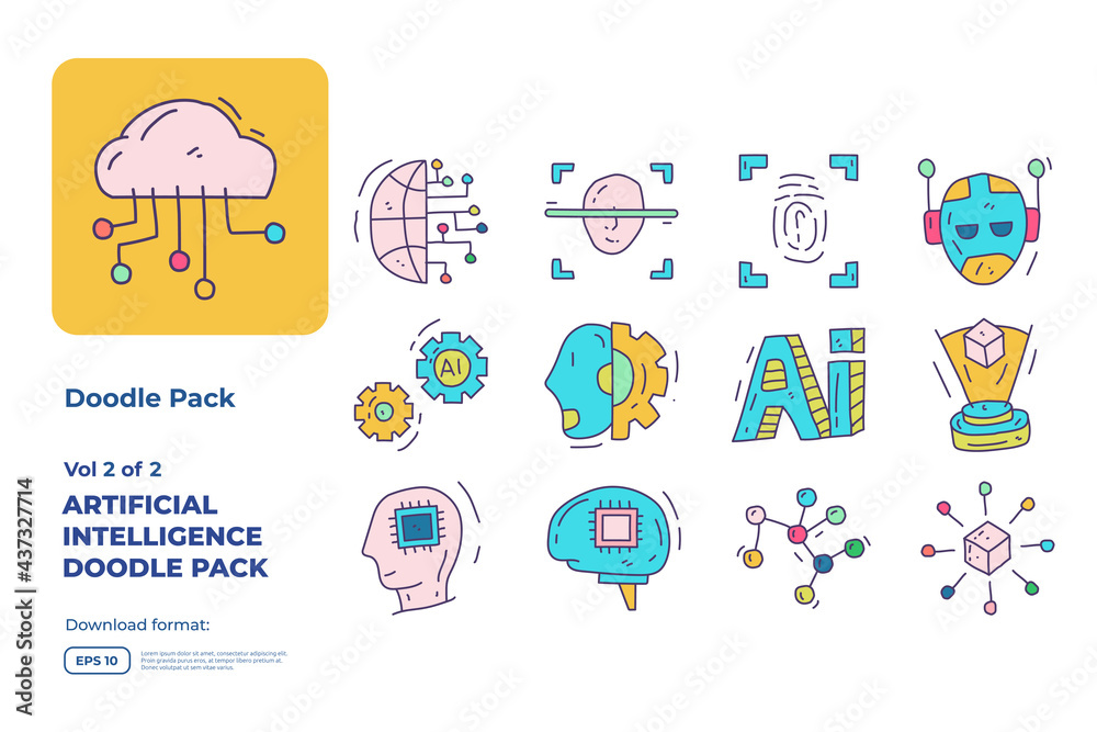 Poster artificial intelligence ai concept with circuit board data and brains chip for engineering, developm