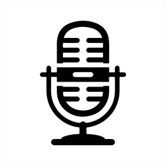 Microphone, icon. Vector and glyph