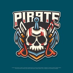 pirate logo mascot design