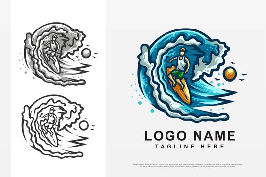 Ocean Waves Logo Design