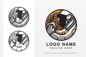 Coffee Astronaut Character Logo Design