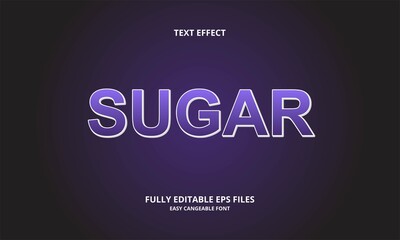 sugar style editable text effect