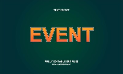 event style editable text effect