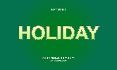 holiday style editable text effect