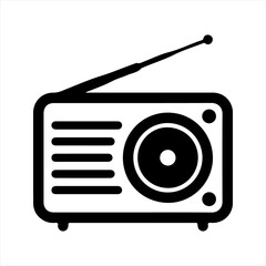 Radio device icon. Vector and glyph