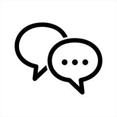 Conversation icon. Vector and glyph