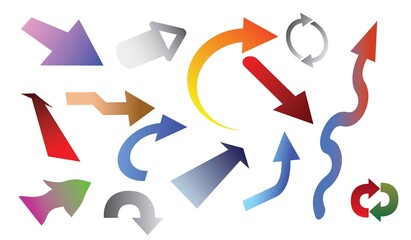 Colorful arrow set
