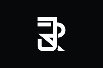 RJ letter logo design on luxury background. JR monogram initials letter logo concept. RJ icon design. JR elegant and Professional letter icon design on black background. R J JR RJ
