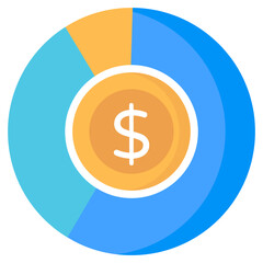 A unique design icon of dollar coin 