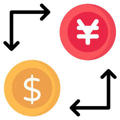 An icon design of currency exchange 