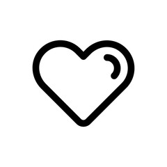 Heart icon vector isolated on white