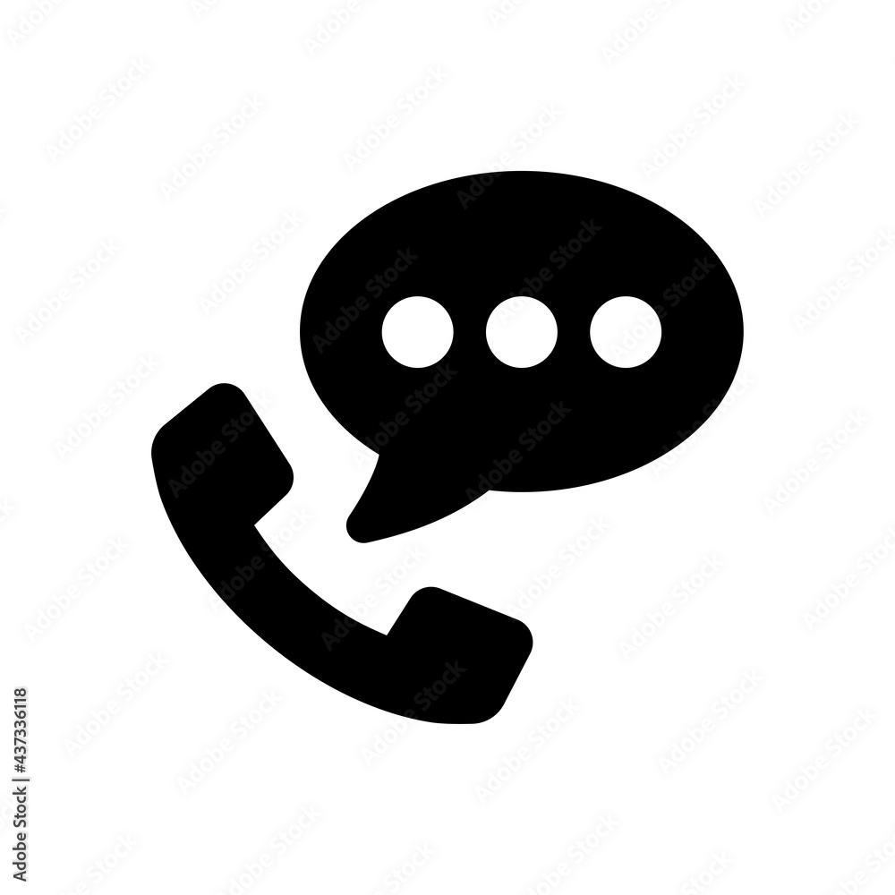 Poster phone message icon vector.