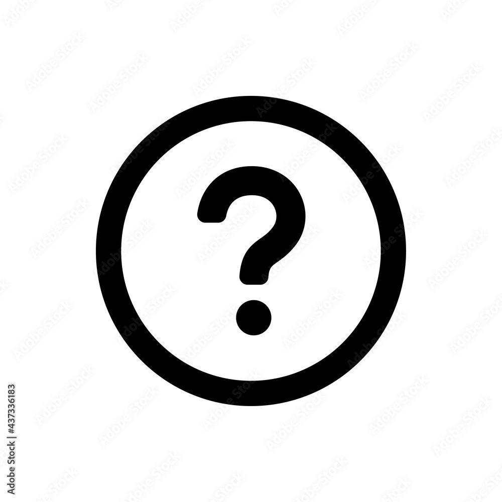Poster question mark button flat icon ask sign