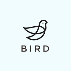 abstract bird logo. flying bird icon