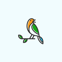 abstract bird logo. flying bird icon